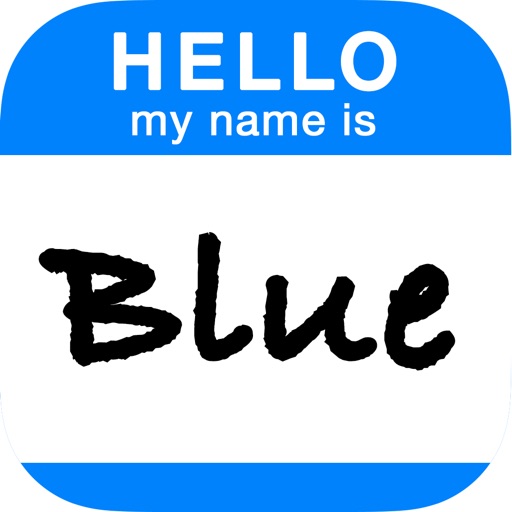 Blue - Virtual Name Tag-SocialPeta