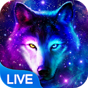 Night Sky Wolf Live Wallpaper-SocialPeta