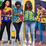 Jeans Ankara Blouse Styles-SocialPeta