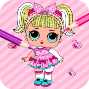 Cute Dolls Gliter Coloring Pages-SocialPeta
